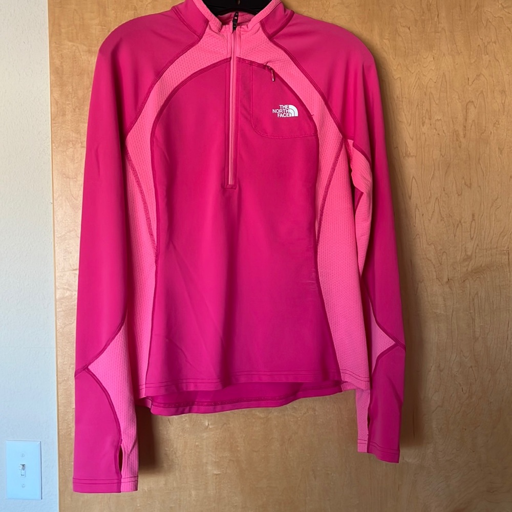 The North Face Pink 1/4 Zip - size M